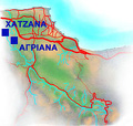 Χάρτης της διαδρομής ''Αγριανά-Χατζανά''